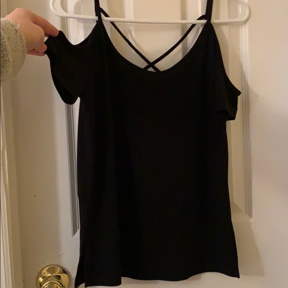 Short sleeve off the shoulder top